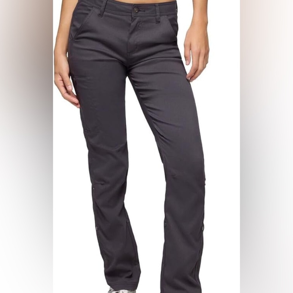 Prana Charcoal Gray Size 6 Tall Stretch Zion Zipper Pants